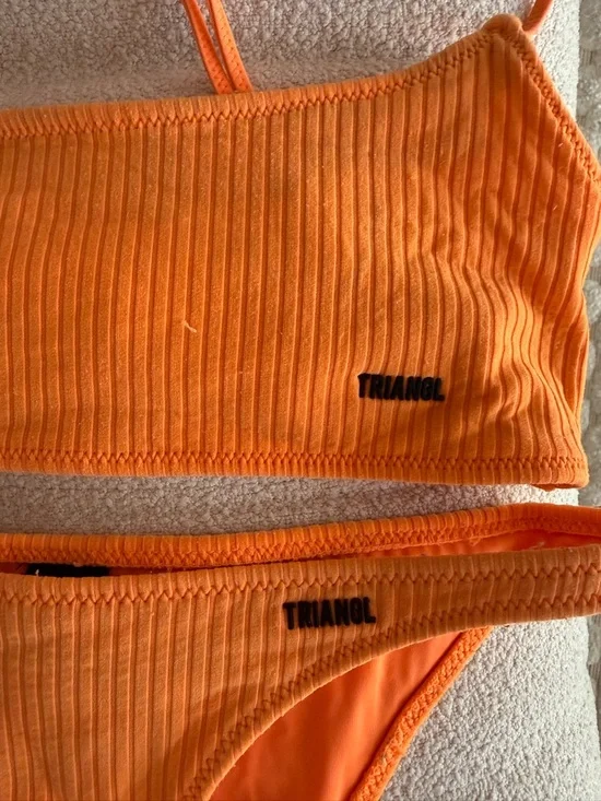 Orange triangl bikini - Picture 3 of 5